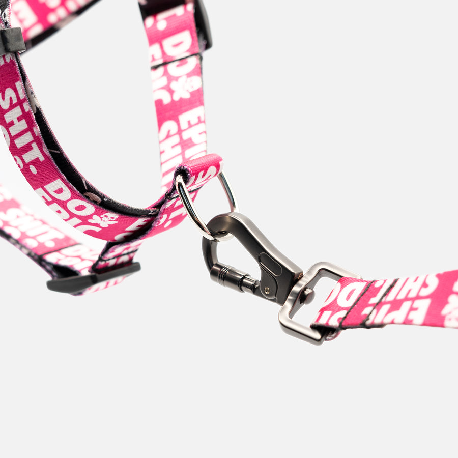 Dog Step in Harness Pink