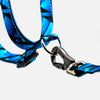 Durable step-in dog harness by Woof Concept made in Canada, featuring adjustable straps and secure fit, ideal for pairing with dog collars across Canada
