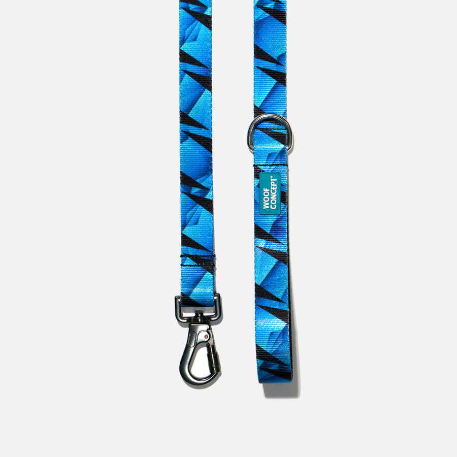 Durable nylon dog leash from Woof Concept, made in Canada, featuring an easy-grip handle and reflective stitching for safe nighttime walks, ideal for Canadian pet owners.