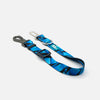 Woof Concept seat belt leash for dogs, made in Canada, featuring adjustable length and secure buckle for safe car rides with Canadian dog collars.
